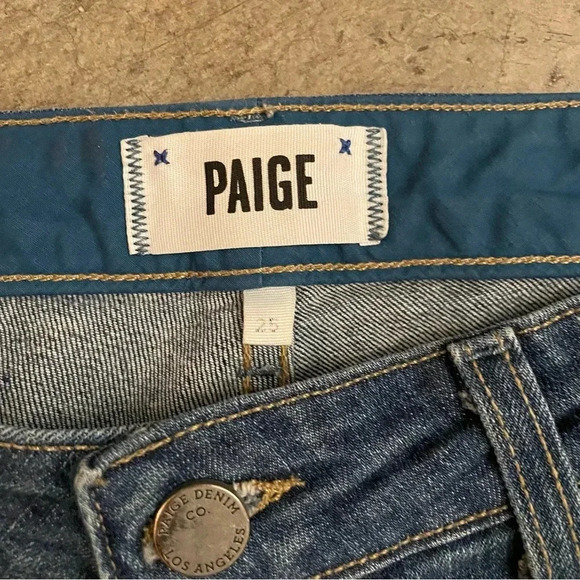 Paige Jimmy Jimmy Distressed Denim Shorts - Picture 3 of 6